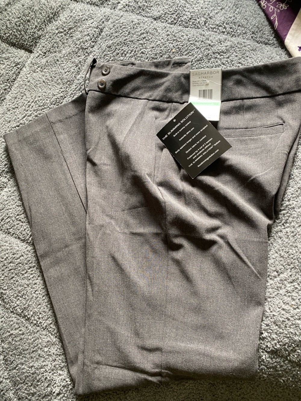 NWT Sag Harbor Gray pants. Size 8